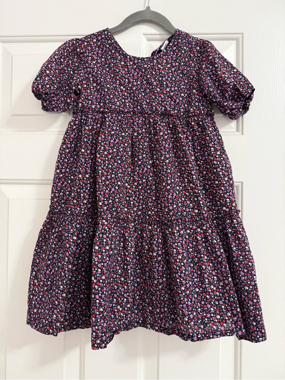 GAP Purple Multi Floral Tiered Dress